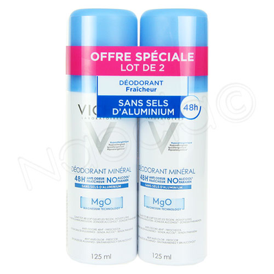 VICHY DEODORANT MINERAL 48H AEROSOL 125 MLX2