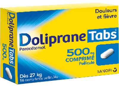 DOLIPRANETABS 500 MG, COMPRIME PELLICULE