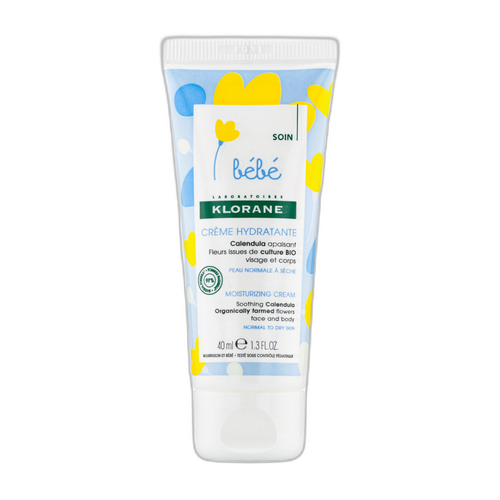 Image Klorane - Bébé - Crème hydratante au Calendula apaisant - Peau normale à sèche 40 ml
