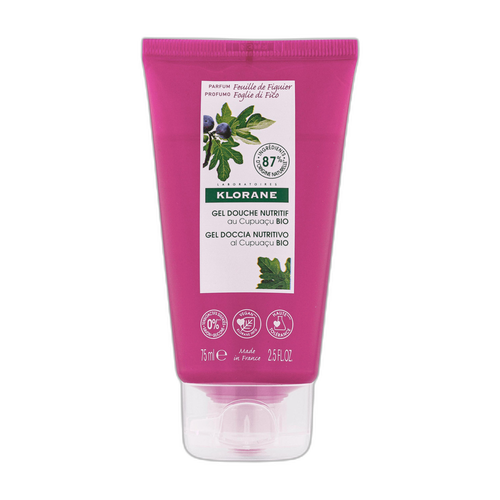 Image Klorane - Douche - Gel douche Feuille de Figuier au beurre de Cupuaçu BIO -Tous types de peaux 75 ml