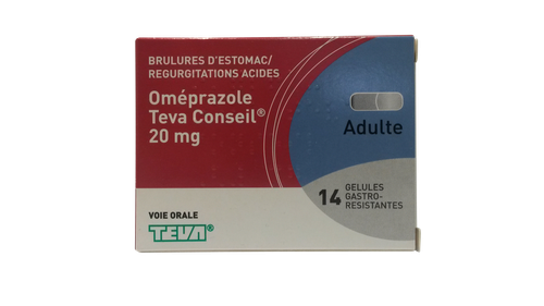 OMEPRAZOLE 20MG TEVA CONSEIL GELULE 14