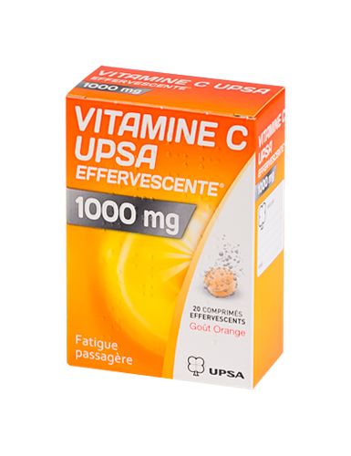 Image VITAMINE C 1 000MG UPSA 20 COMPRIMÉS EFFERVESCENTS
