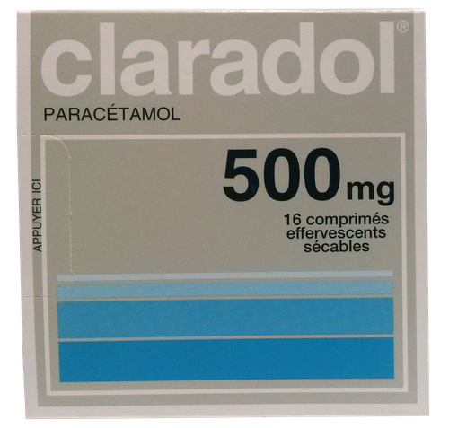 CLARADOL 500MG COMPRIMÉ EFFERVESCENT SÉCABLE 16