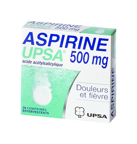 Image ASPIRINE 500MG UPSA 20COMPRIMÉS EFFERVESCENTS