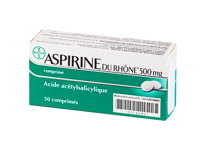 Image ASPIRINE DU RHONE 500MG 50COMPRIMÉS