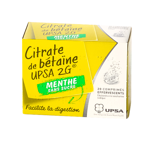 Image CITRATE BETAINE MENTHE SANS SUCRE UPSA 2G