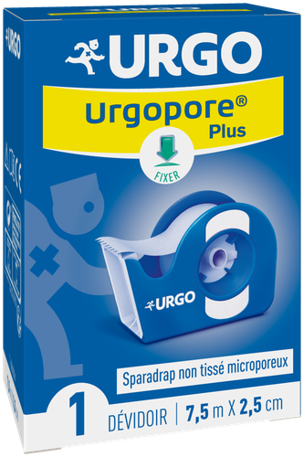 Image Urgo - Sparadrap microporeux 7,5m x 2,5cm