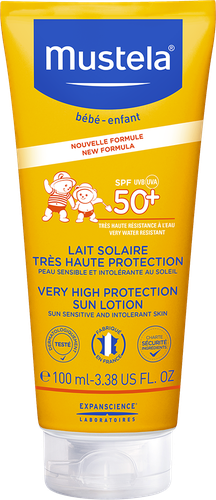 Image Mustela Lait Solaire très haute protection SPF 50+ Tube 100ml