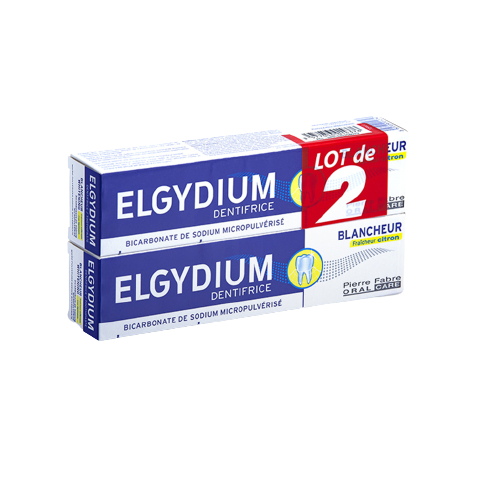 Image Pierre Fabre Oral Care - Elgydium - Dentifrice Blancheur Citron - Offre spéciale duo 2X75ml
