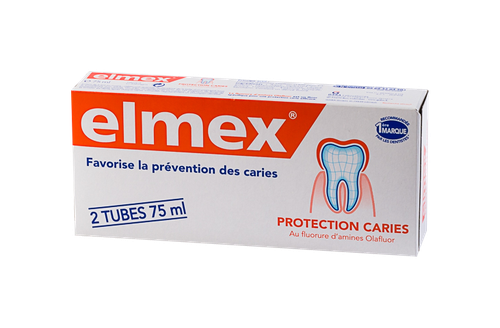 Image ELMEX DENTIFRICE PROTECTION CARIES PACK 2X75 ML  