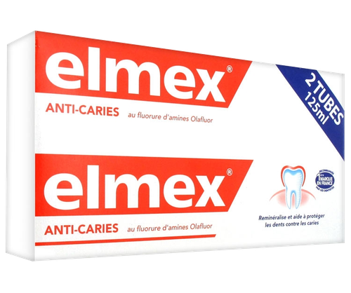 Image ELMEX DENTIFRICE ANTI CARIES 2X125ML